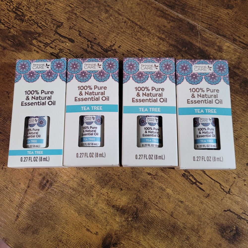 Lot of 4 Tea Tree Essential‎ Oil 0.27 fl oz (8 ml)
